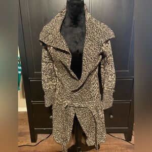 GAP Brown and Cream Women's Cardigan Sweater